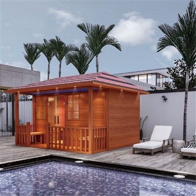 贅沢な屋外サウナ